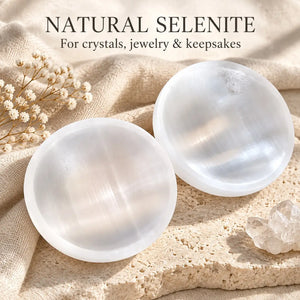 Natural Selenite Bowl for Crystal Purification & Recharging Station