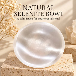 Natural Selenite Bowl for Crystal Purification & Recharging Station