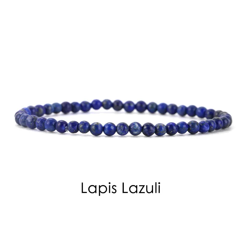 Natural Stone 4mm Beads Bracelet For Women Men Amethysts Crystal Quartzs  Jades Jewelry Agates Elastic Bangle Bracelets