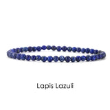 Natural Stone 4mm Beads Bracelet For Women Men Amethysts Crystal Quartzs  Jades Jewelry Agates Elastic Bangle Bracelets