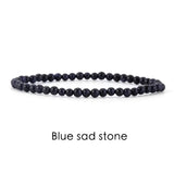 Natural Stone 4mm Beads Bracelet For Women Men Amethysts Crystal Quartzs  Jades Jewelry Agates Elastic Bangle Bracelets