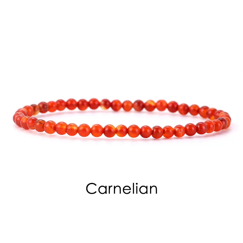 Natural Stone 4mm Beads Bracelet For Women Men Amethysts Crystal Quartzs  Jades Jewelry Agates Elastic Bangle Bracelets