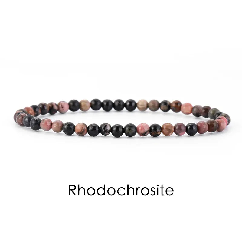 Natural Stone 4mm Beads Bracelet For Women Men Amethysts Crystal Quartzs  Jades Jewelry Agates Elastic Bangle Bracelets