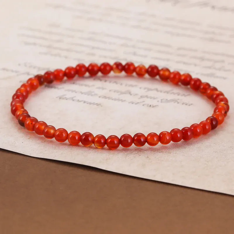 Natural Stone 4mm Beads Bracelet For Women Men Amethysts Crystal Quartzs  Jades Jewelry Agates Elastic Bangle Bracelets