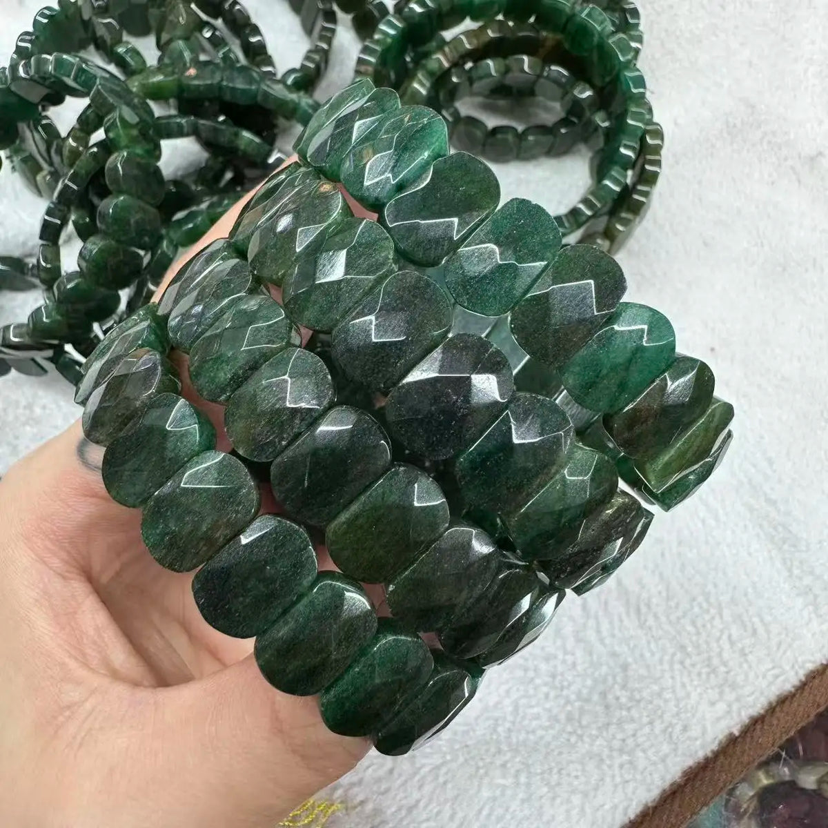 Natural Stone 8*14mm  Faceted Bracelets Lapis Labradorite Crystal  Red Jasper Agate Howlite Rhodonite Unakite For Wholesale