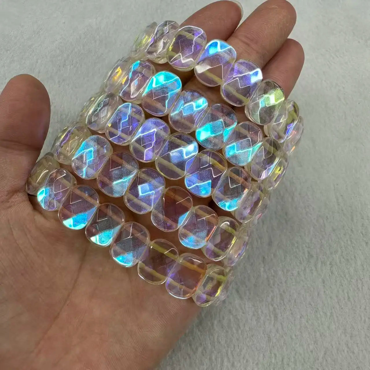 Natural Stone 8*14mm  Faceted Bracelets Lapis Labradorite Crystal  Red Jasper Agate Howlite Rhodonite Unakite For Wholesale