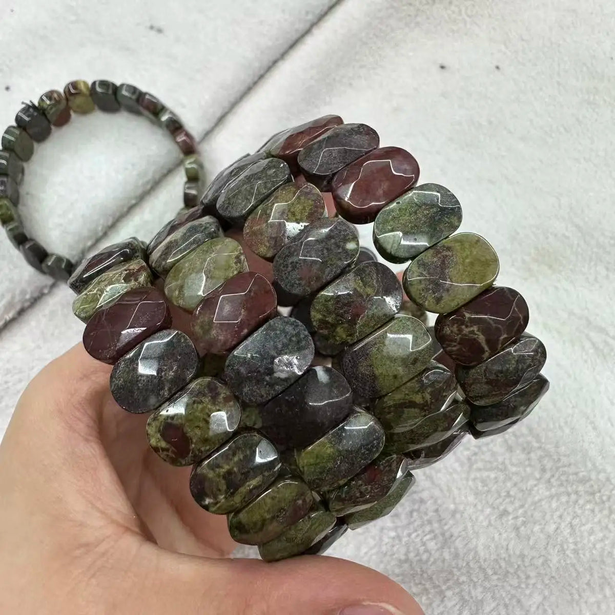 Natural Stone 8*14mm  Faceted Bracelets Lapis Labradorite Crystal  Red Jasper Agate Howlite Rhodonite Unakite For Wholesale