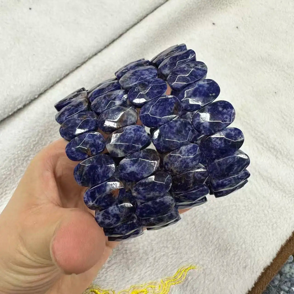 Natural Stone 8*14mm  Faceted Bracelets Lapis Labradorite Crystal  Red Jasper Agate Howlite Rhodonite Unakite For Wholesale
