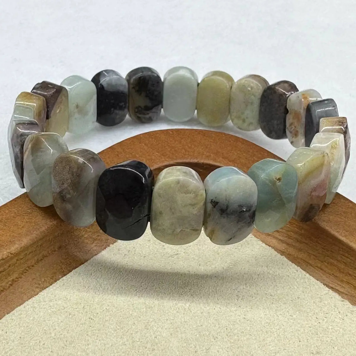 Natural Stone 8*14mm  Faceted Bracelets Lapis Labradorite Crystal  Red Jasper Agate Howlite Rhodonite Unakite For Wholesale