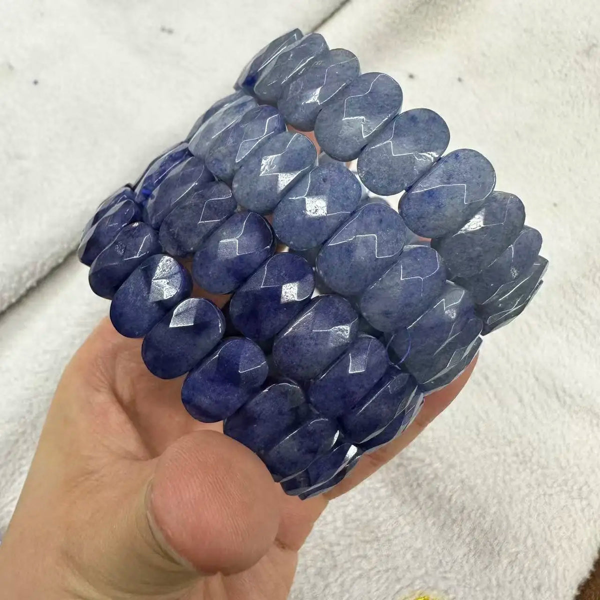 Natural Stone 8*14mm  Faceted Bracelets Lapis Labradorite Crystal  Red Jasper Agate Howlite Rhodonite Unakite For Wholesale