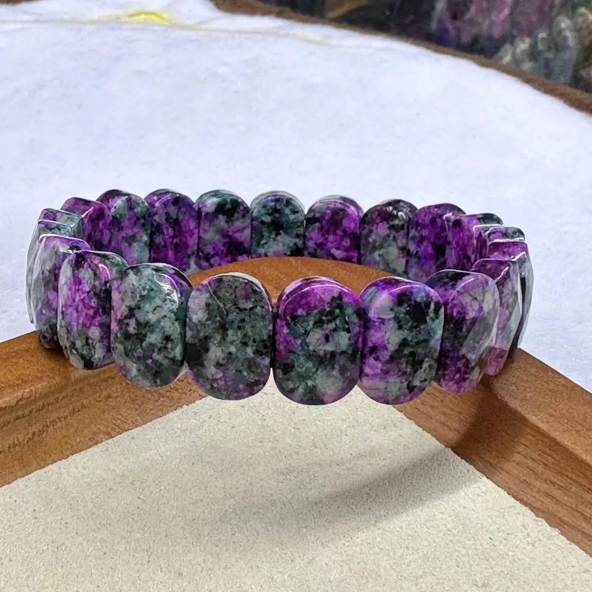 Natural Stone 8*14mm  Faceted Bracelets Lapis Labradorite Crystal  Red Jasper Agate Howlite Rhodonite Unakite For Wholesale