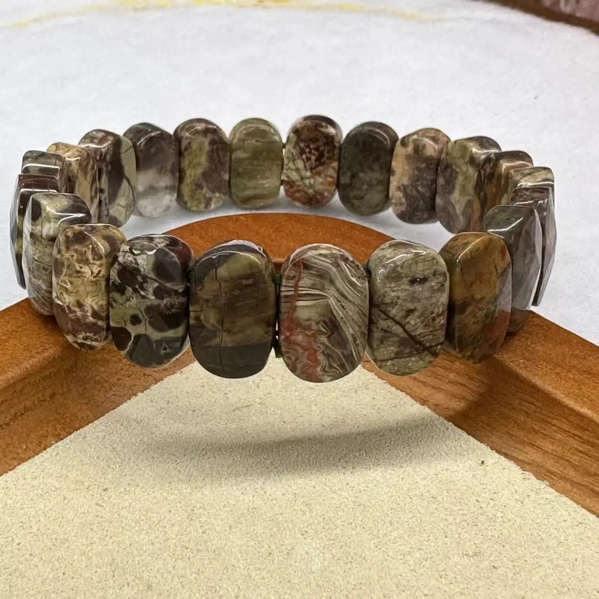 Natural Stone 8*14mm  Faceted Bracelets Lapis Labradorite Crystal  Red Jasper Agate Howlite Rhodonite Unakite For Wholesale