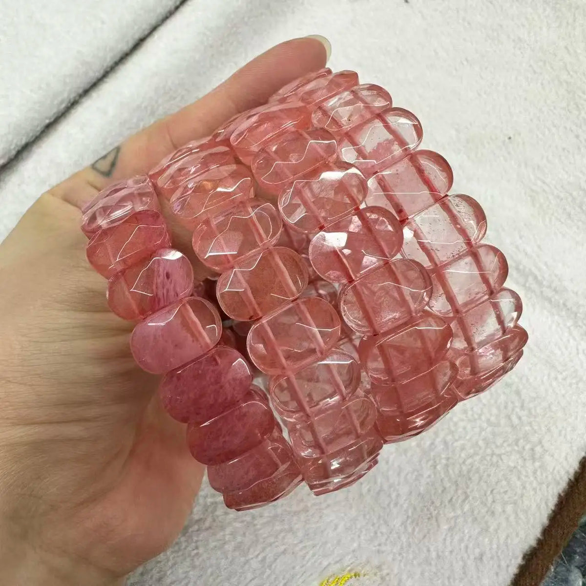 Natural Stone 8*14mm  Faceted Bracelets Lapis Labradorite Crystal  Red Jasper Agate Howlite Rhodonite Unakite For Wholesale