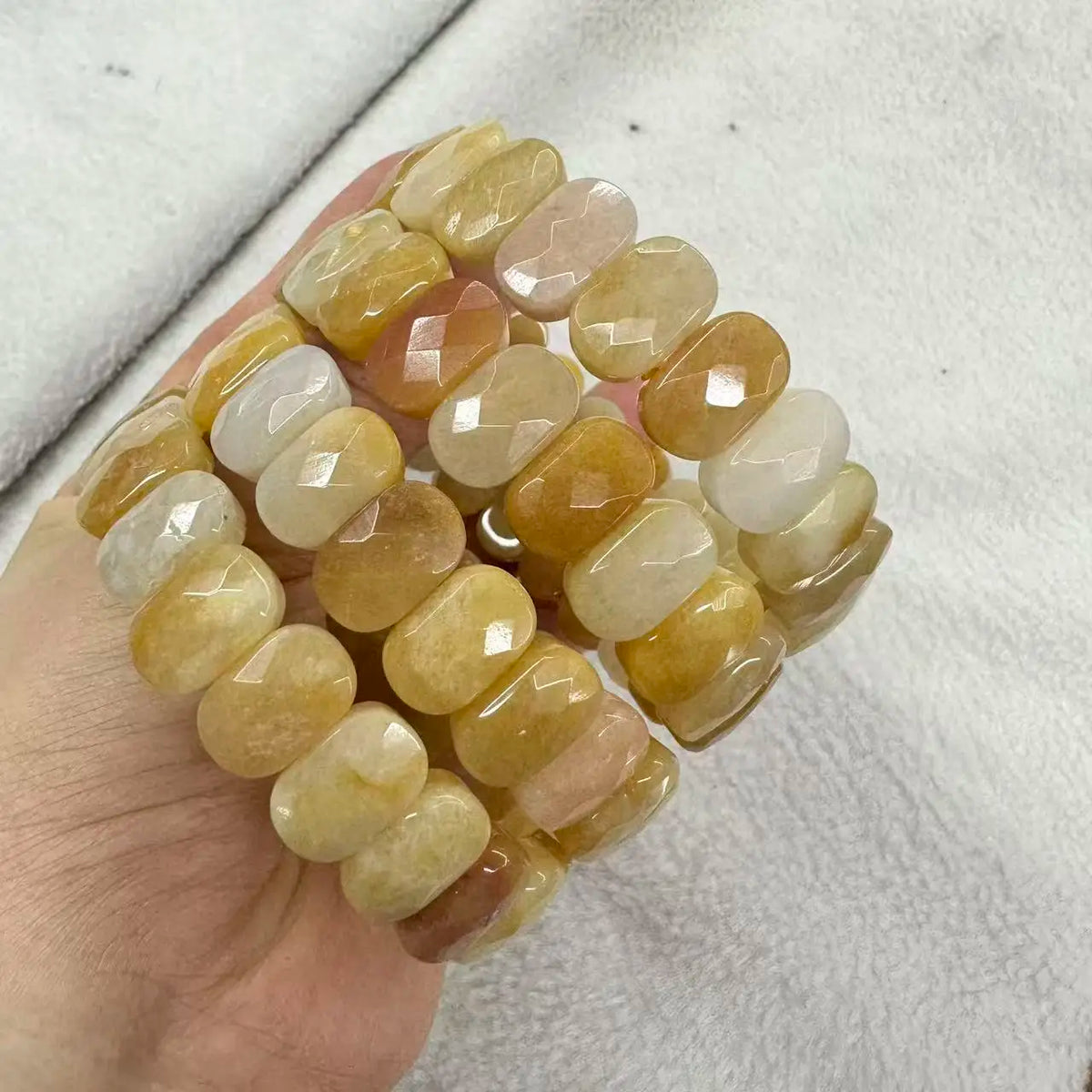Natural Stone 8*14mm  Faceted Bracelets Lapis Labradorite Crystal  Red Jasper Agate Howlite Rhodonite Unakite For Wholesale