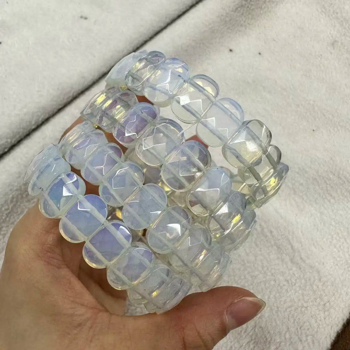 Natural Stone 8*14mm  Faceted Bracelets Lapis Labradorite Crystal  Red Jasper Agate Howlite Rhodonite Unakite For Wholesale