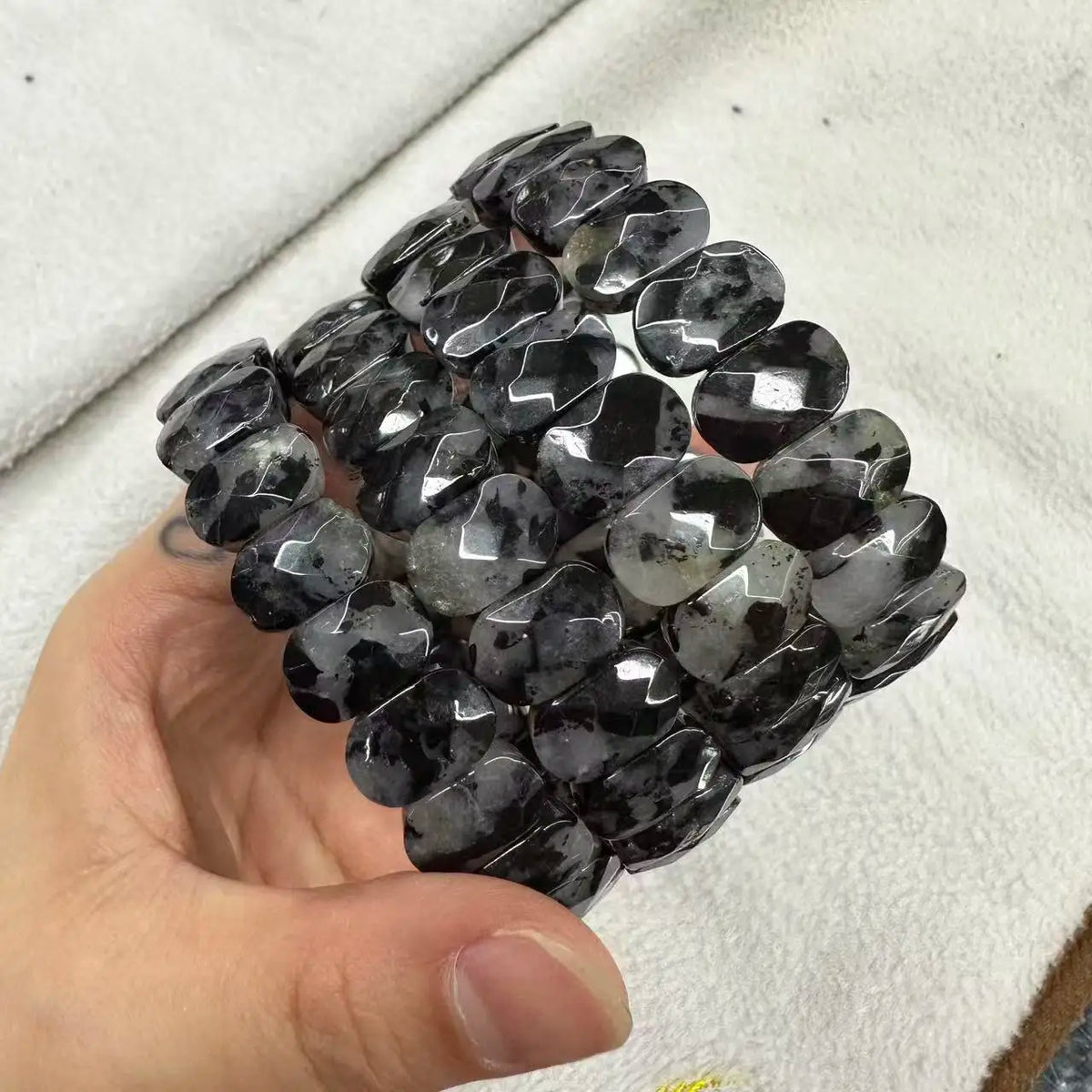 Natural Stone 8*14mm  Faceted Bracelets Lapis Labradorite Crystal  Red Jasper Agate Howlite Rhodonite Unakite For Wholesale