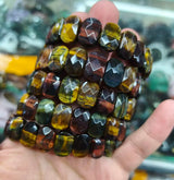 Natural Stone 8*14mm  Faceted Bracelets Lapis Labradorite Crystal  Red Jasper Agate Howlite Rhodonite Unakite For Wholesale