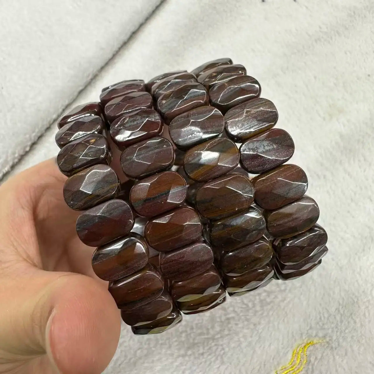 Natural Stone 8*14mm  Faceted Bracelets Lapis Labradorite Crystal  Red Jasper Agate Howlite Rhodonite Unakite For Wholesale