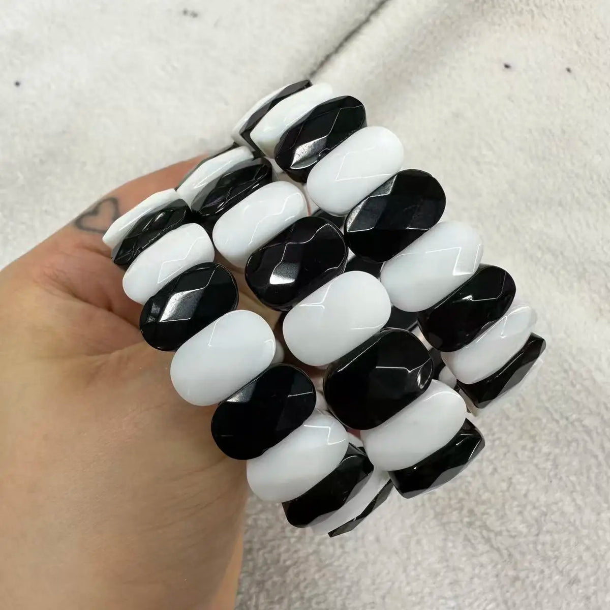 Natural Stone 8*14mm  Faceted Bracelets Lapis Labradorite Crystal  Red Jasper Agate Howlite Rhodonite Unakite For Wholesale