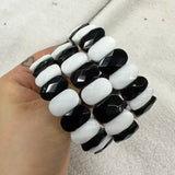 Natural Stone 8*14mm  Faceted Bracelets Lapis Labradorite Crystal  Red Jasper Agate Howlite Rhodonite Unakite For Wholesale