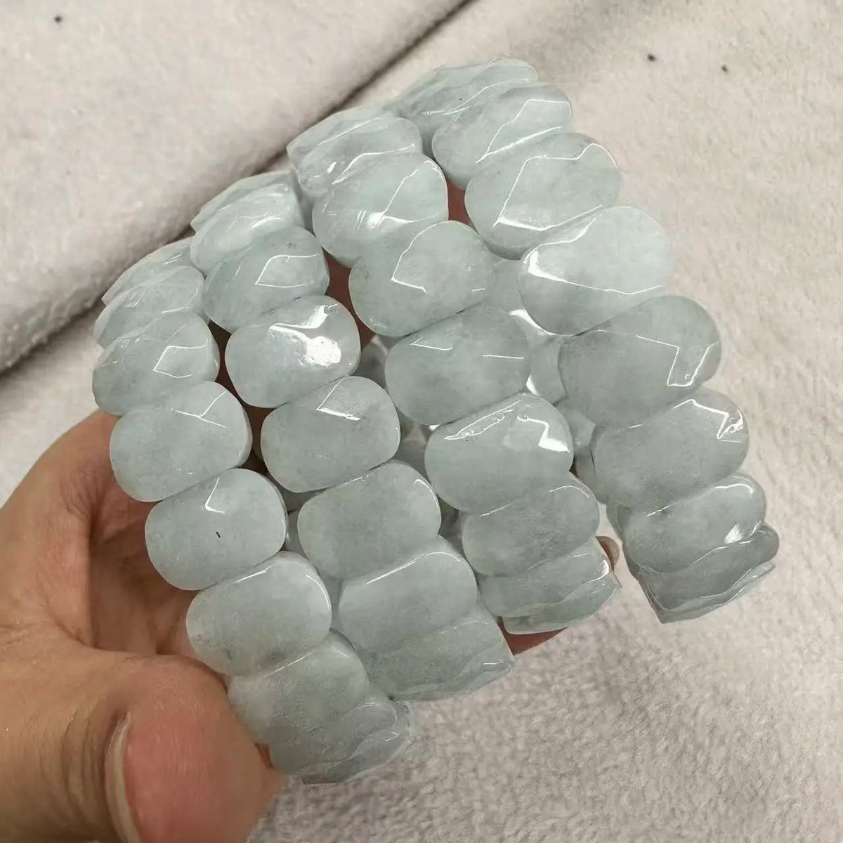 Natural Stone 8*14mm  Faceted Bracelets Lapis Labradorite Crystal  Red Jasper Agate Howlite Rhodonite Unakite For Wholesale
