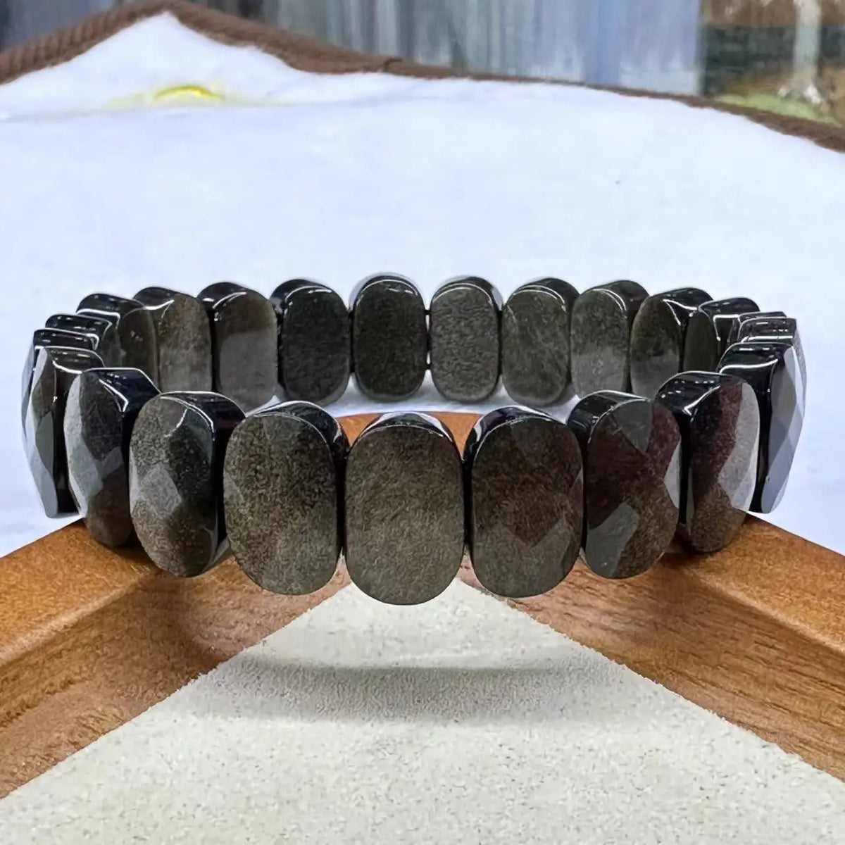 Natural Stone 8*14mm  Faceted Bracelets Lapis Labradorite Crystal  Red Jasper Agate Howlite Rhodonite Unakite For Wholesale
