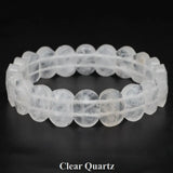 Natural Stone Square Beads Strand Bracelets Amethyst Rose Quartz Healing Crystal Rectangle Bangle Women Gemstone Jewelry Gifts