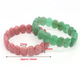 Natural Stone Square Beads Strand Bracelets Amethyst Rose Quartz Healing Crystal Rectangle Bangle Women Gemstone Jewelry Gifts