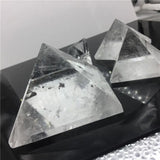 Natural Transparent Quartz Crystal Pyramid Clear Reiki Healing Natural white crystal Pyramid raw stone polishing BB03