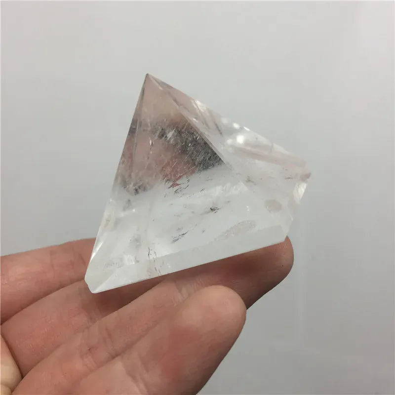 Natural Transparent Quartz Crystal Pyramid Clear Reiki Healing Natural white crystal Pyramid raw stone polishing BB03