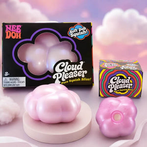 NeeDoh Cloud Pleaser Squishy Cube, Slow Rising Sensory Stress Relief Fidget Toy