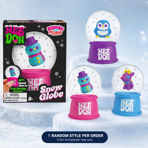 NeeDoh Glitter Snow Globe Squishy Fidget Toy, Flowing Sensory Crunch Stress Relief Squeeze