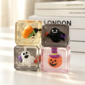 NeeDoh Halloween Teenie Nice Cube 4-Pack, Mini Squishy Sensory Fidget Toy Set