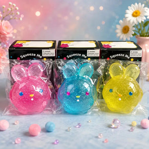 NeeDoh Jelly Hops Bunny Squishy Fidget Toy, Soft Gel Sensory Stress Relief Squeeze