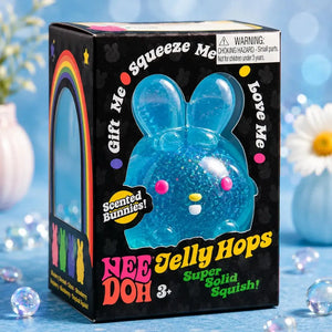 NeeDoh Jelly Hops Bunny Squishy Fidget Toy, Soft Gel Sensory Stress Relief Squeeze