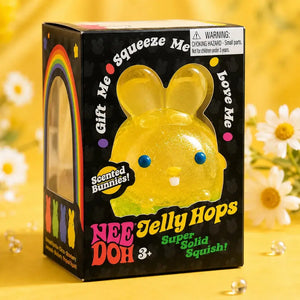 NeeDoh Jelly Hops Bunny Squishy Fidget Toy, Soft Gel Sensory Stress Relief Squeeze