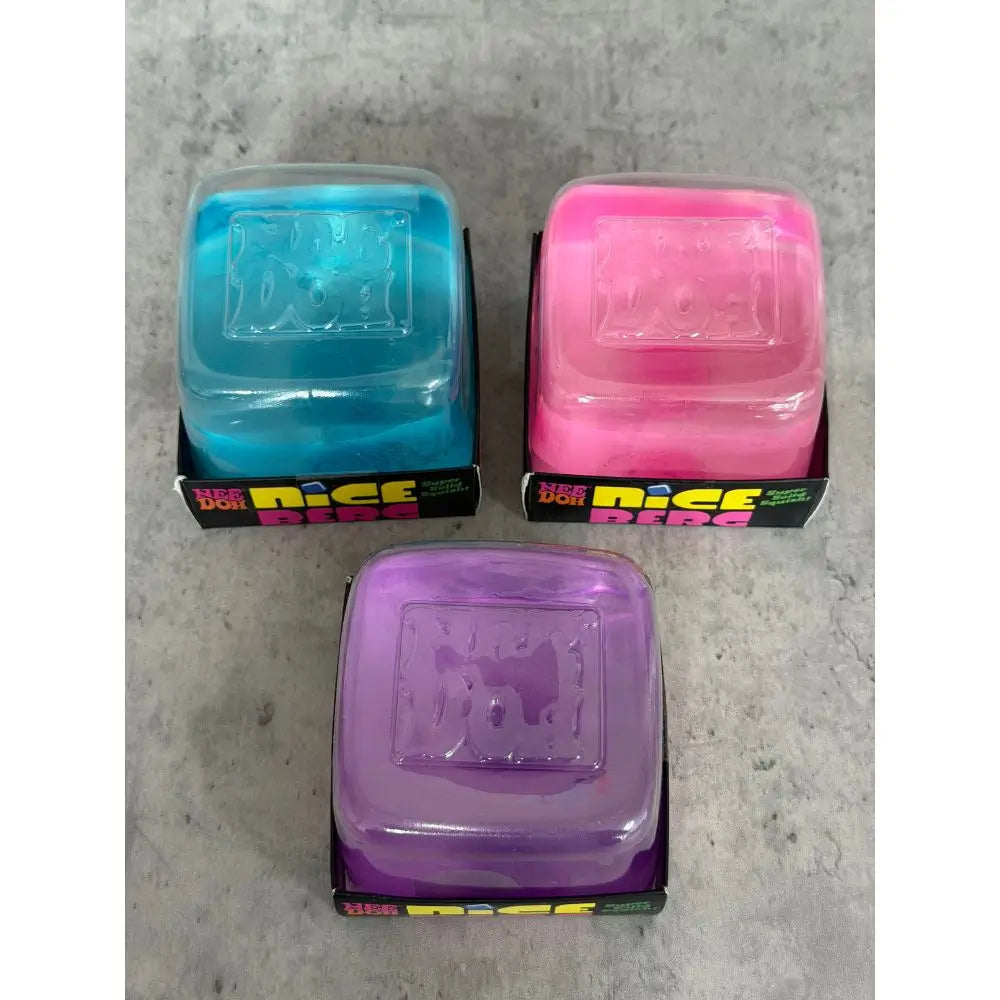 NeeDoh Nice Berg Super Solid Squish Fidget Toy – Colorful Iceberg Sensory Toy