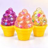 NeeDoh Nice Cream Cone Glitter Squishy Sensory Fidget Toy