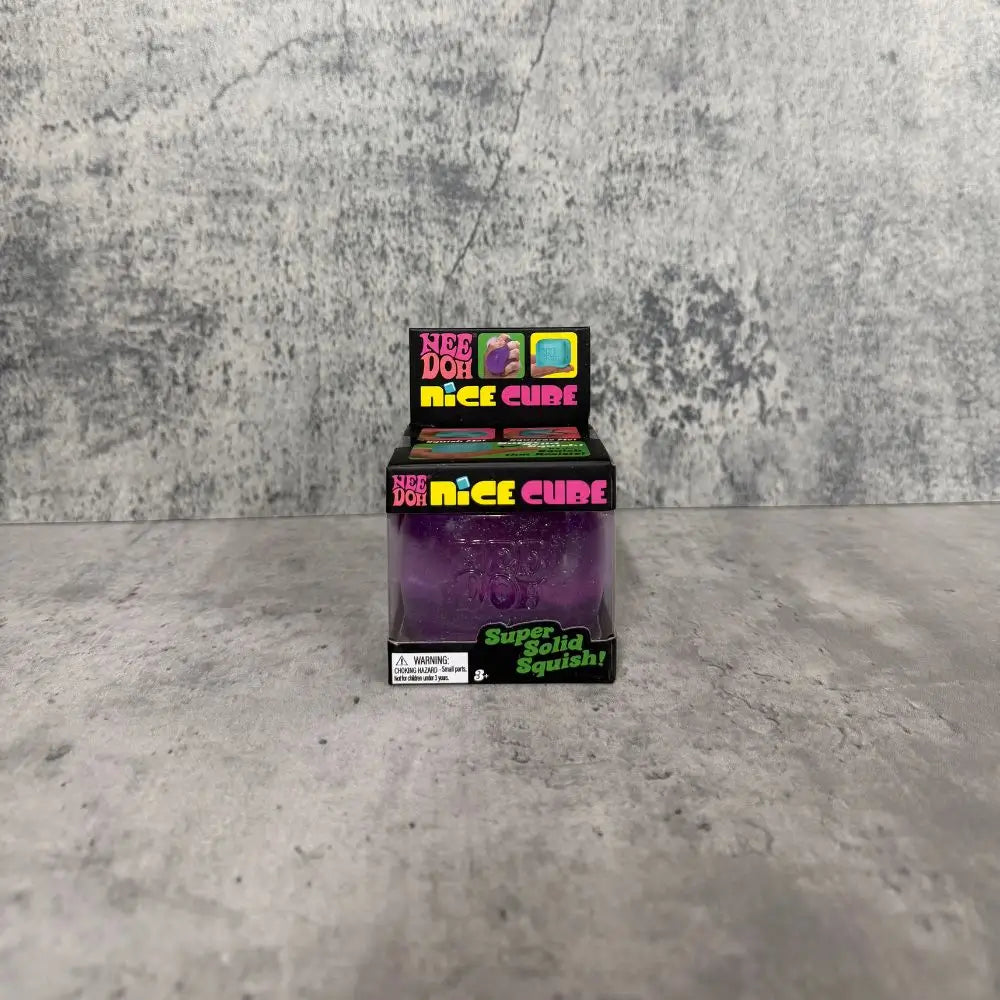 NeeDoh Nice Cube Glitter Super Solid Squish Sensory Fidget Toy