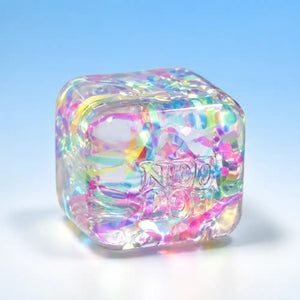 NeeDoh Nice Cube Holographic Ribbon Squishy Fidget Toy, Soft Sensory Stress Relief Squeeze