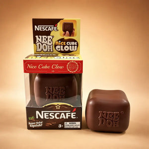 NeeDoh Nice Cube Nescafé Coffee Squishy Fidget Toy, Soft Sensory Stress Relief Squeeze