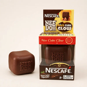 NeeDoh Nice Cube Nescafé Coffee Squishy Fidget Toy, Soft Sensory Stress Relief Squeeze