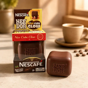 NeeDoh Nice Cube Nescafé Coffee Squishy Fidget Toy, Soft Sensory Stress Relief Squeeze