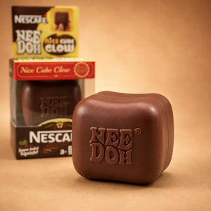 NeeDoh Nice Cube Nescafé Coffee Squishy Fidget Toy, Soft Sensory Stress Relief Squeeze