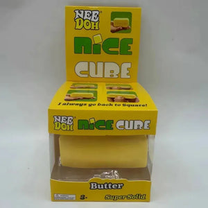 NeeDoh Nice Cube Squishy Fidget Toy, Sensory Stress Relief Cube for Adults and Kids, Desk Focus Tool