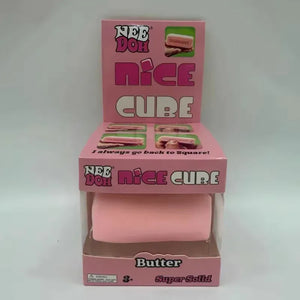 NeeDoh Nice Cube Squishy Fidget Toy, Sensory Stress Relief Cube for Adults and Kids, Desk Focus Tool
