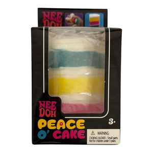 NeeDoh Peace O’ Cake Squishy Sensory Fidget Toy – Colorful Layered Stress Relief Toy, Ages 3+