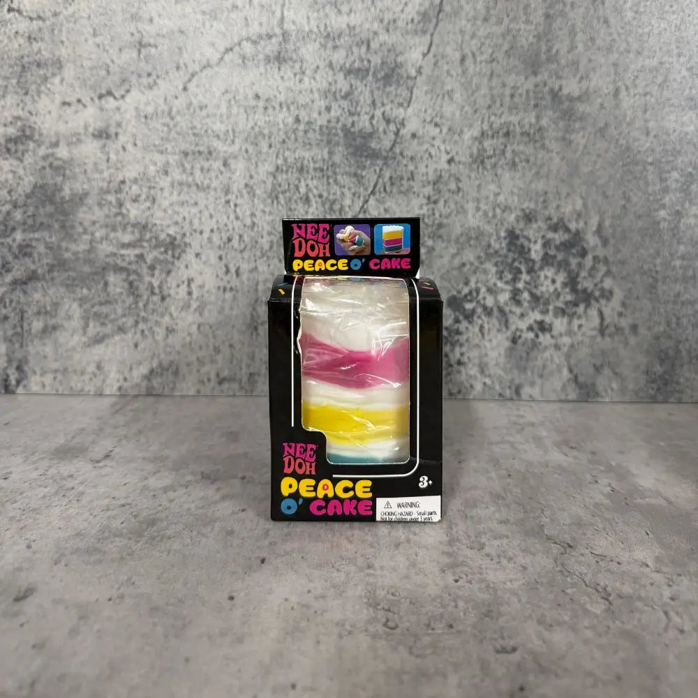 NeeDoh Peace O’ Cake Squishy Sensory Fidget Toy – Colorful Layered Stress Relief Toy, Ages 3+