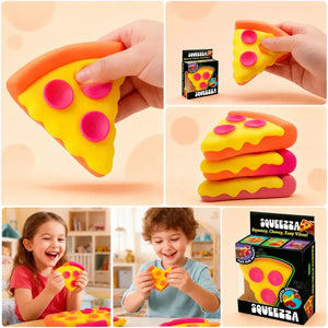NeeDoh Pizza Squeeza Squishy Fidget Toy, Slow Rising Sensory Stress Relief Squeeze
