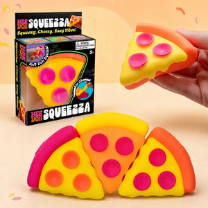 NeeDoh Pizza Squeeza Squishy Fidget Toy, Slow Rising Sensory Stress Relief Squeeze